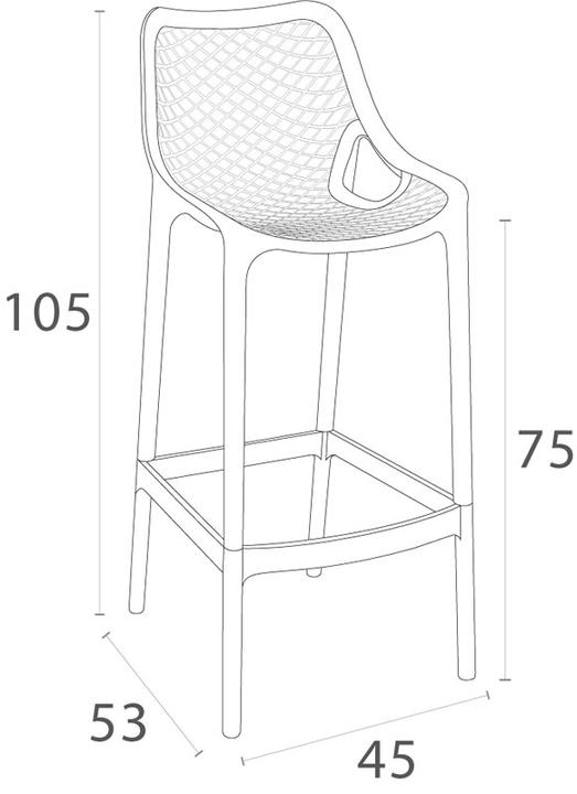 Produktbild Swisshandel24 Barhocker Air, rot