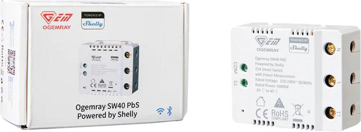 Actual product image Shelly PbS SW40 (Switch actuator)