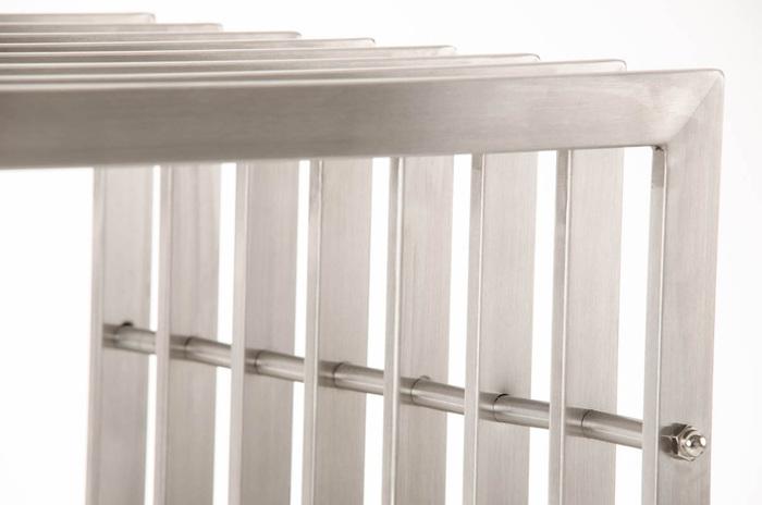 Immagine prodotto CLP Porta legna Irving 40x50x150, acciaio inox (40 x 50 x 150 cm)