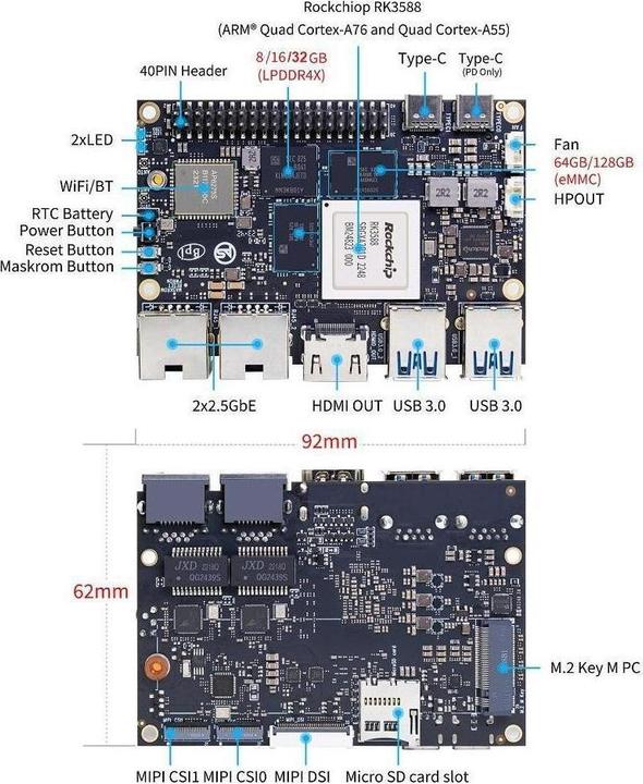 Produktbild M7 (16GB RAM+128GB EMMC) - Banana Pi -M7 (16GB RAM128GB EMMC Version)