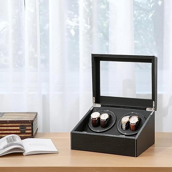 Actual product image Cbx Uhrenbeweger für 4+6 Uhren, Watchwinder Krokodilmuster (10 x)