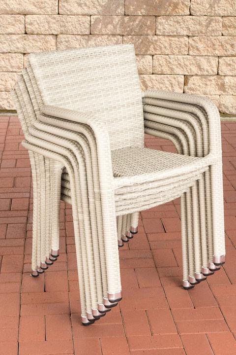 Image du produit Swisshandel24 Chaise en poly rotin Leonie, gris