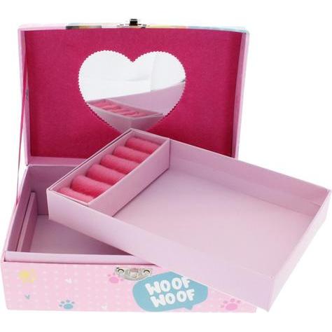 Besttoy, Uhrenbox + Schmuckaufbewahrung, Schmuckbox - Hund - Woof Woof - ca. 20 x 13,7 x 11,5 cm
