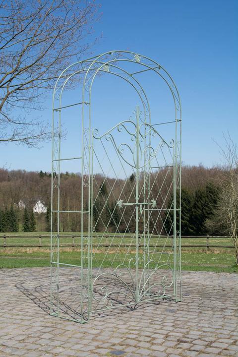 Produktbild Swisshandel24 Rosenbogen mit Tor Melissa, antik-grün (40 cm, 120 cm)
