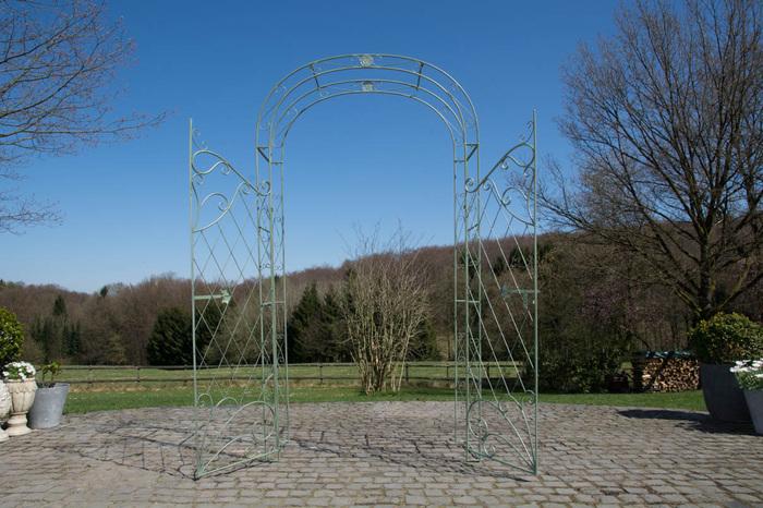 Produktbild Swisshandel24 Rosenbogen mit Tor Melissa, antik-grün (40 cm, 120 cm)