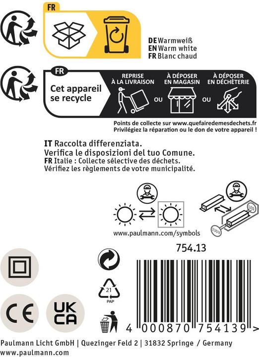 Immagine prodotto Paulmann Spiegelleuchte Sava (1550 lm)