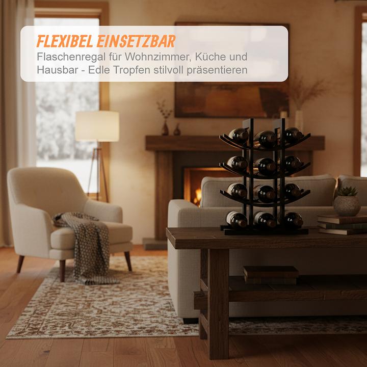 Actual product image Relaxdays winerack (12 bottles, 30 x 14.50 x 41 cm)