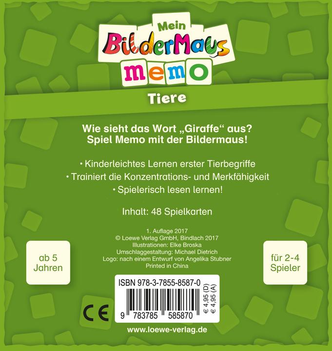 Image du produit Mon mémo souris illustré - Animaux (Allemand)