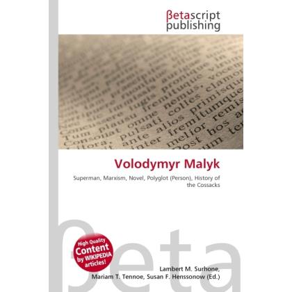 Volodymyr Malyk, Fachbücher von Lambert M. Surhone, Miriam T. Timpledon, Susan F. Marseken