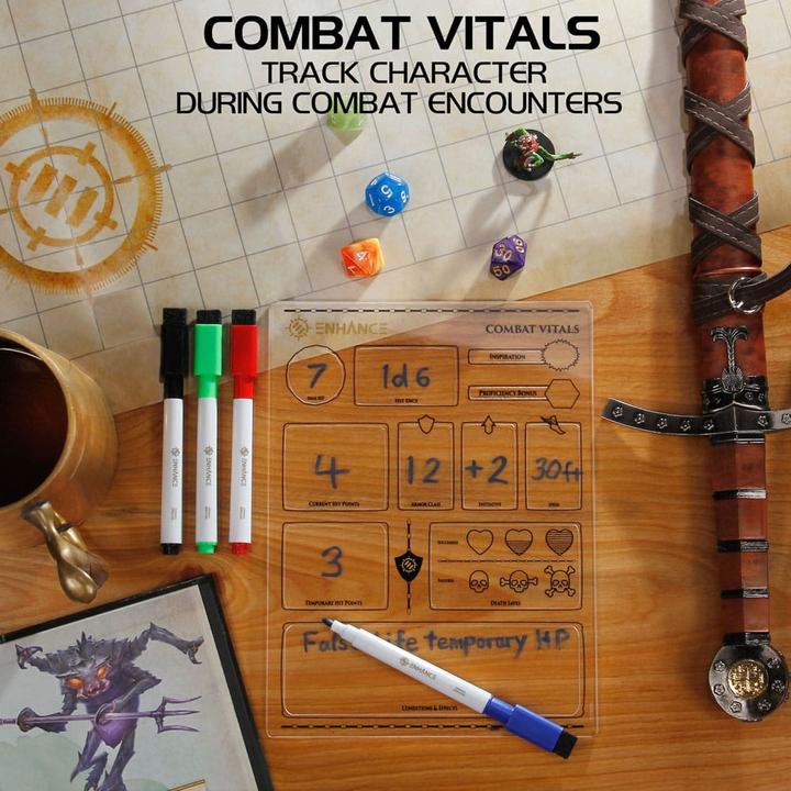 Actual product image Enhance Tabletop Acrylic Character Sheets Clear (Plastic)