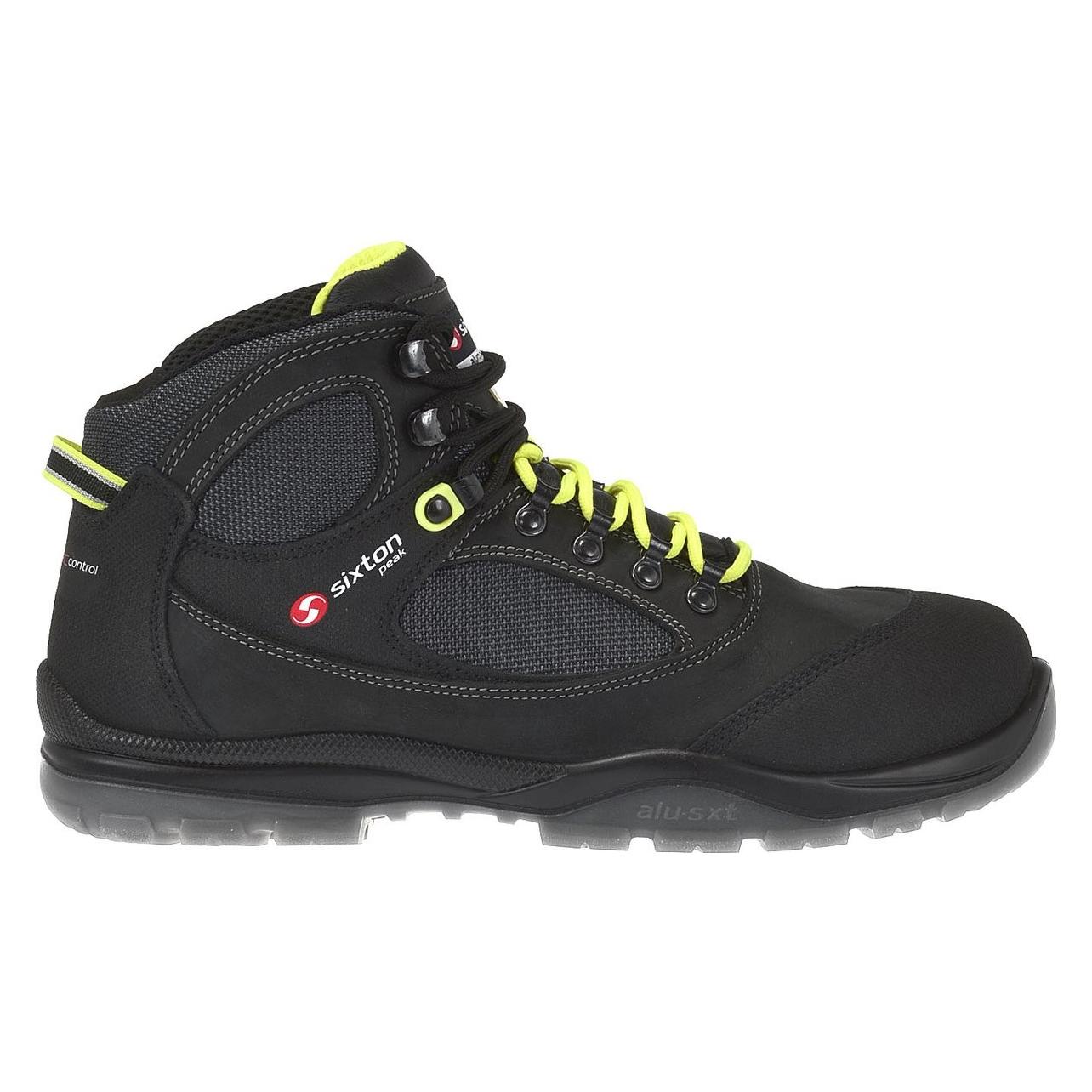 Sixton, Werkschoenen, Peak Werkschoenen Sound S3 Esd Zwart/Lime Maat 43 (S3, 43)