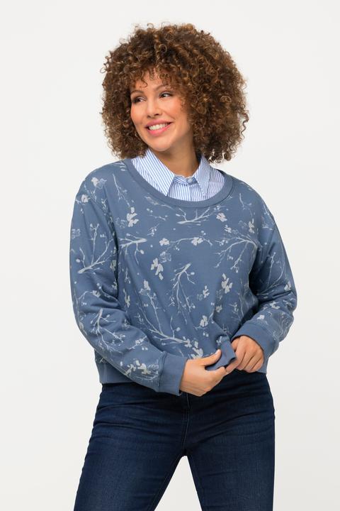 Produktbild Ulla Popken Sweatshirt, Oversized, kurz, Rundhals, Langarm (46, 48)