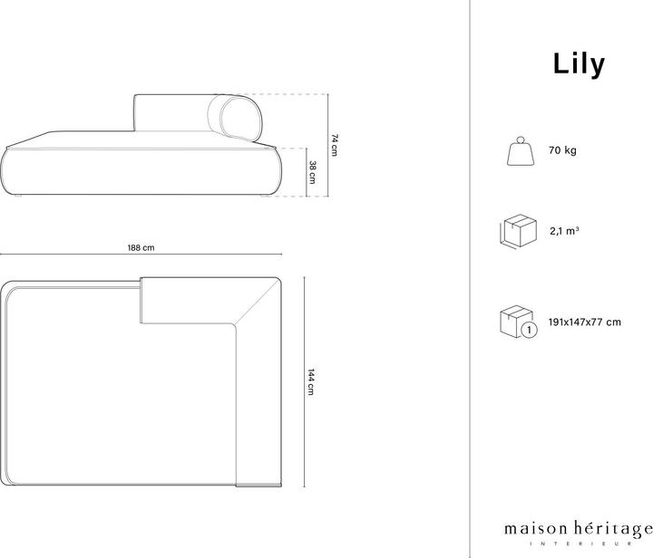 Produktbild Maison Heritage Lily (Recamiere)