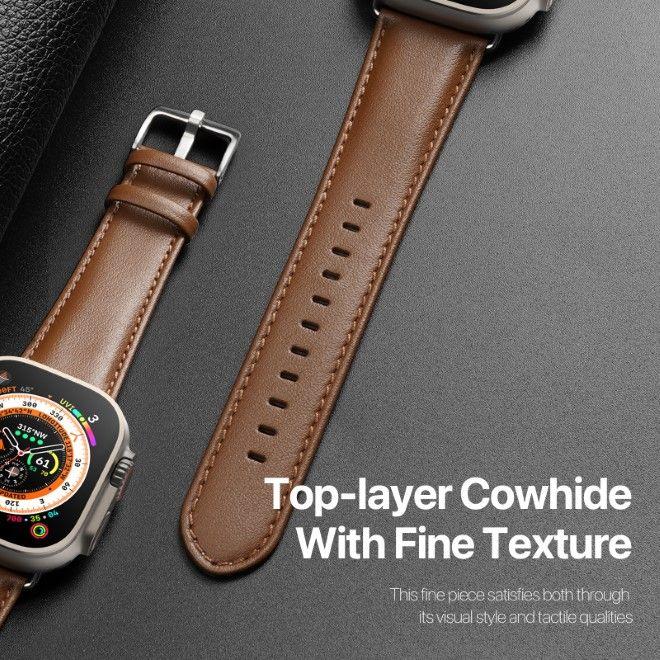 Produktbild Dux Ducis YS Series Echtleder Armband (42 mm, 44 mm, 45 mm, 49 mm, Echtleder, Apple Watch Series 4, Apple Watch Series 5, Apple Watch Series 6, Apple Watch Series 7, Apple Watch Series 8, Apple Watch Series 9, Apple Watch SE, Apple Watch Ultra 2, Apple Watch Ultra, Apple Watch Series 1, Apple Watch Series 2, Apple Watch Series 3)