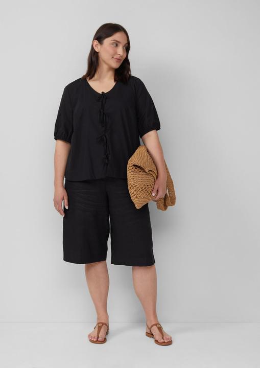 Immagine prodotto s.Oliver Bluse Baumwollbluse mit V-Ausschnitt und Puffärmeln (52)