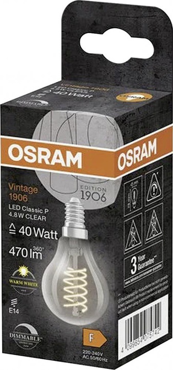 Actual product image Ledvance LED drop lamp (E14, 4.80 W, 470 lm, 1 x, F)
