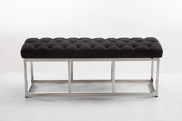 Actual product image Swisshandel24 Bench Amun fabric E120, dark grey (120 cm)
