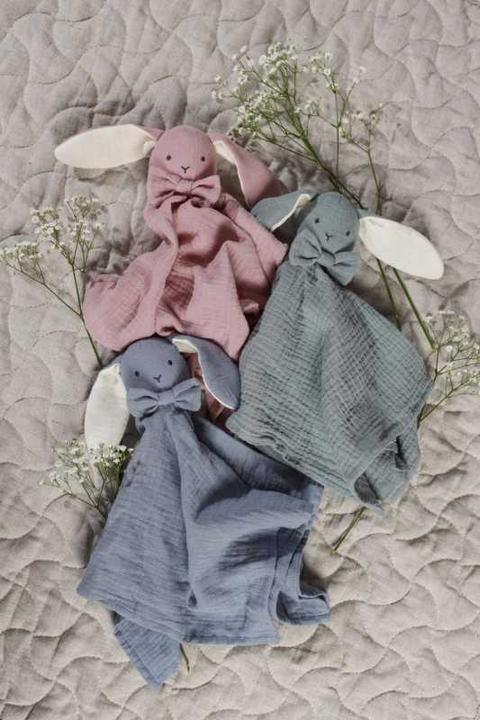 Actual product image Teddykompaniet Cuddle cloth bunny blue 40 cm from BIO cotton