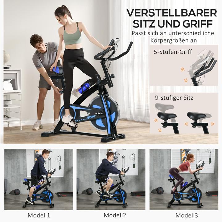 Produktbild SportNow Heimtrainer Stahl, ABS Blau