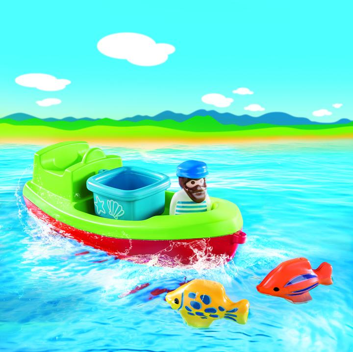 Produktbild Playmobil Seemann mit Fischerboot (70183, Playmobil 1.2.3)