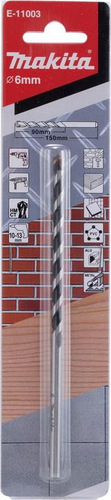 Actual product image Makita TCT Multi drill 6x150mm (6 mm)
