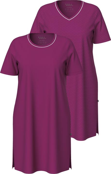 Produktbild Ulla Popken Bigshirts, 2er-Pack, Rundhals/V-Ausschnitt, Halbarm (50, 52)