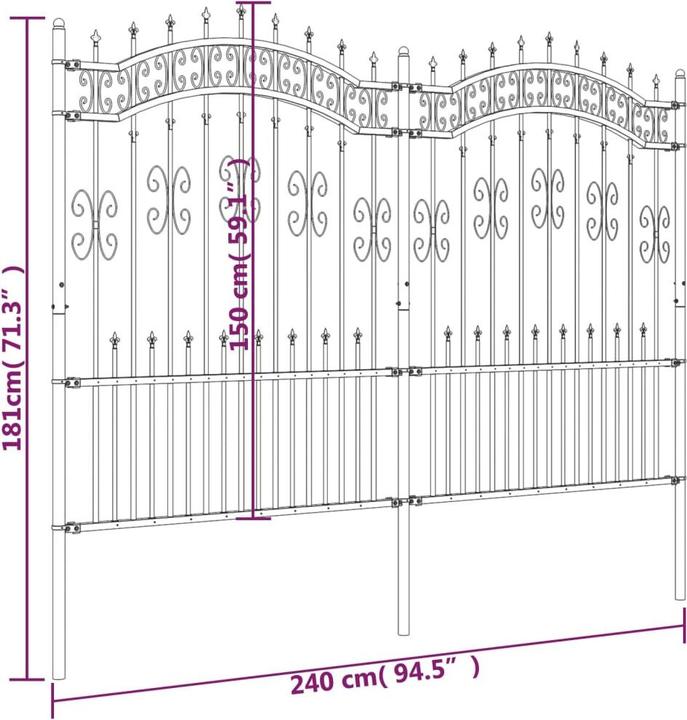 Produktbild vidaXL Gartenzaun