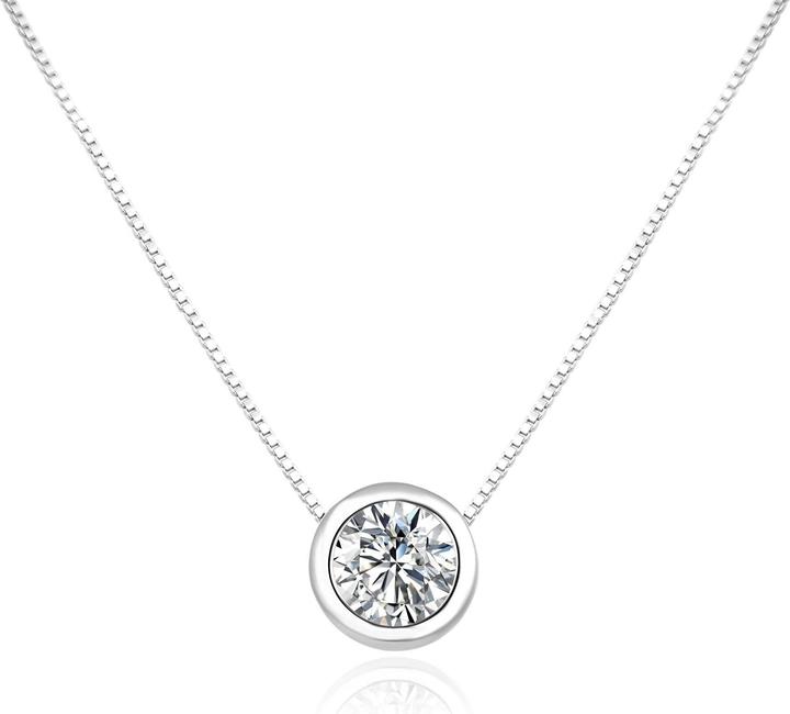 Image du produit Beneto Fine collier en argent avec zircon AGS865 / 47