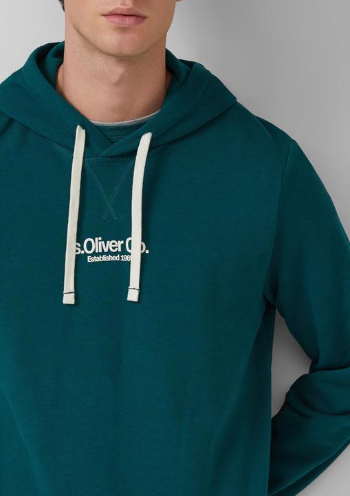 Produktbild s.Oliver Sweatshirt Kapuzenpullover aus Baumwollmix mit Label-Print (M)