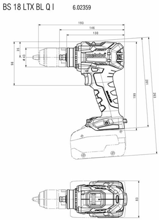 Produktbild Metabo BS18LTXBLQI Solo (Akkubetrieb)