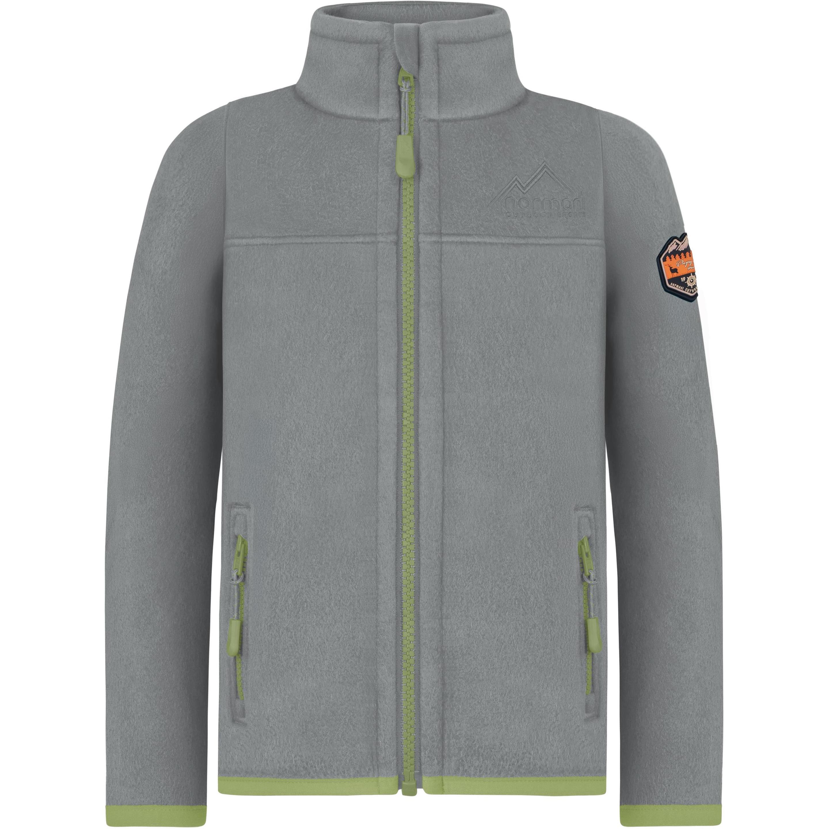 Normani, Herren, Jacke, Kinder Fleecejacke „Venetie“ - 9663 (134, 140), Grau, 134, 140