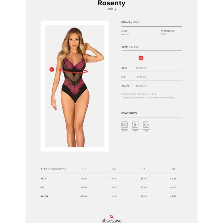 Image du produit Obsessive Rosenty Teddy Schwarz/Lila (XS, S)