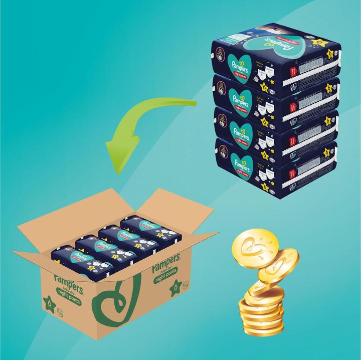 Produktbild Pampers Night (Gr. 4, Monatsbox, 156 Stk.)