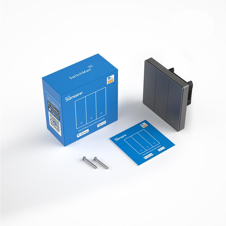 Produktbild Sonoff WiFi-Lichtschalter M5-3C-86, 3-fach, 230 V, 6A