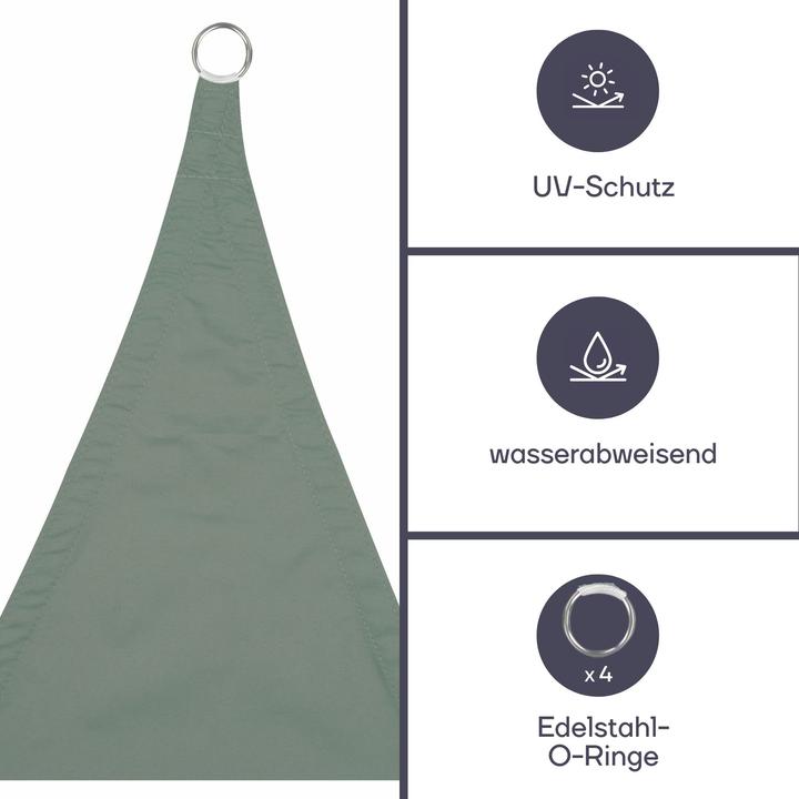 Produktbild Perel SONNENSEGEL - RECHTECKIG - 4 x 3 m - FARBE: GRÜNGRAU (4 x 3 m)