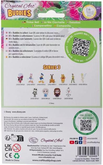 Image du produit Craft Buddy Fée Clochette, Crystal Art Buddy ca. 11x8cm