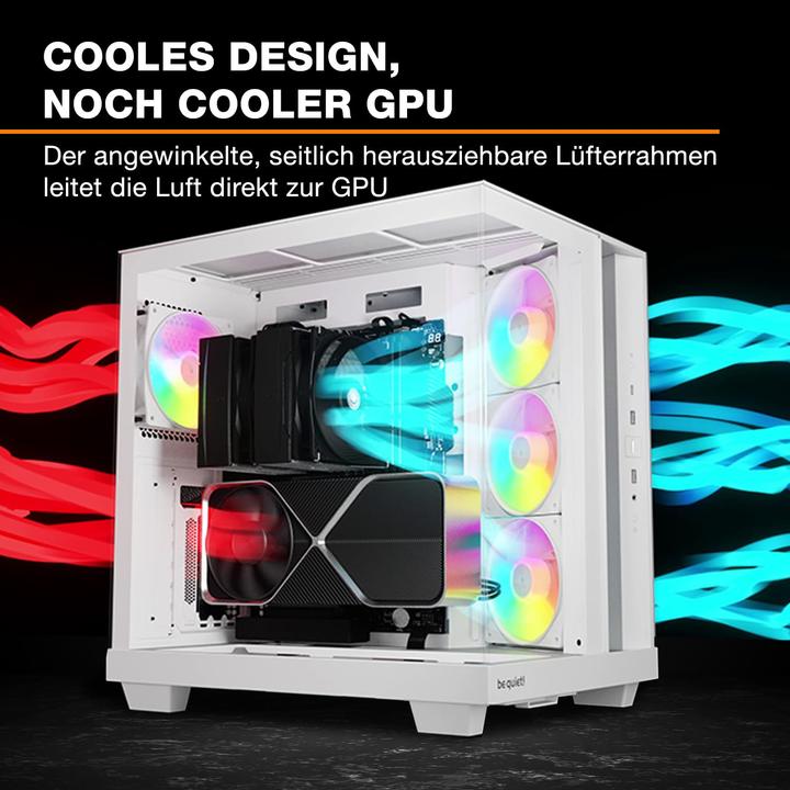 Actual product image be quiet! Light Base 500 LX Weiss Midi Tower Gaming Gehäuse mit Seitenfenster (mATX, Mini-ITX, ATX)