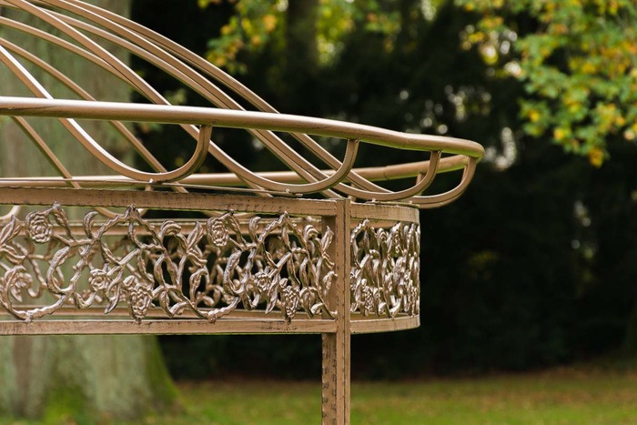 Actual product image Swisshandel24 Luxury Pavilion Romantic V2 round 350 cm antique brown (350 cm, 350 cm)