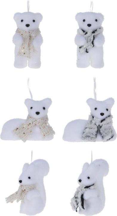Tag natalizia animale della neve 11x7cm, set da 24 (24x)