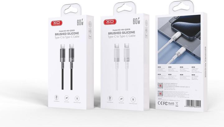 Actual product image xO cable NB-Q282A PD USB-C - Lightning 1,0m 27W black (USB 3.2 Gen 1, 60 W)