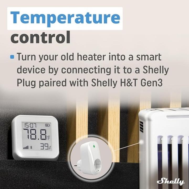 Actual product image Shelly H&T Gen 3 Matte White