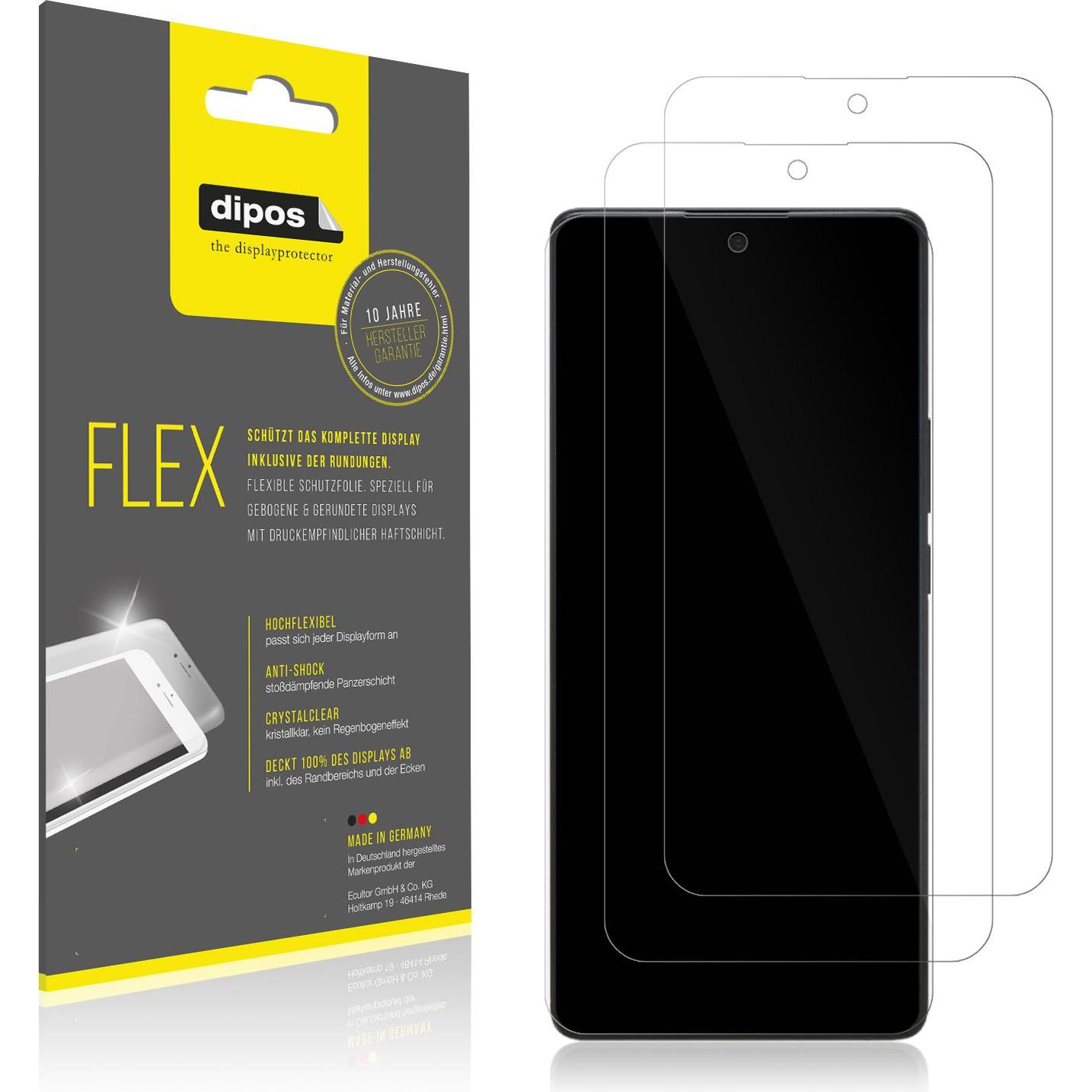 Dipos Displayschutzfolie Full-Cover 3D (1 Stück, Vivo X80 Pro), Smartphone Schutzfolie, Transparent