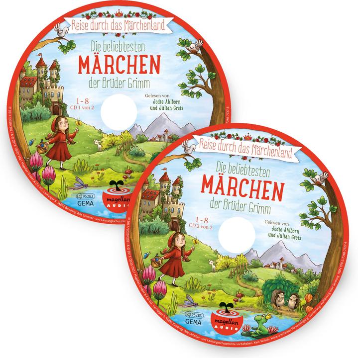 Productafbeelding Reis door Sprookjesland - De populairste sprookjes van de gebroeders Grimm (Audio-CD) (Jacob en Wilhelm Grimm, Jodie Ahlborn, Rusalka hert, Larisa Lauber, Rainer Bielfeldt, Duits)