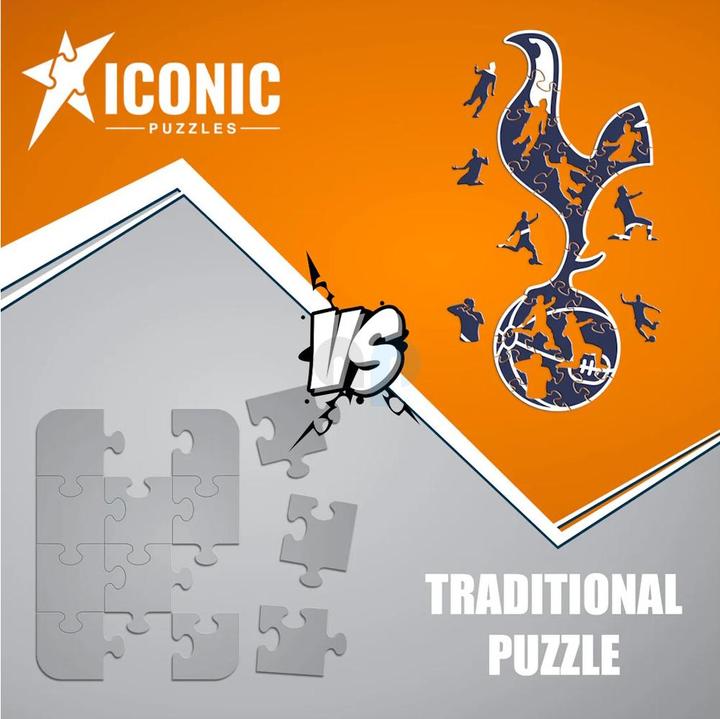 Actual product image Iconic Tottenham Hotspur FC - Logo - Wooden Puzzle Size M (270 pieces) (270 pieces)
