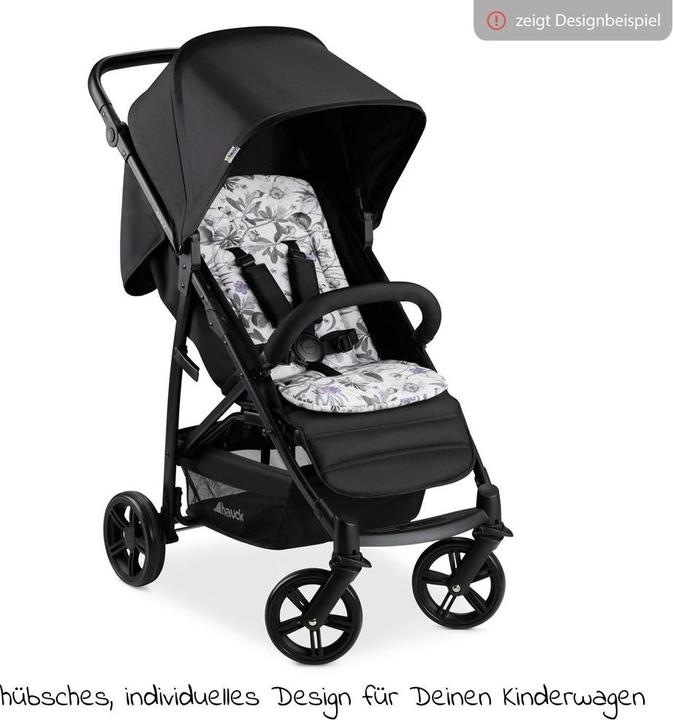 Actual product image Hauck Pushchair Seat liner Floral Grey