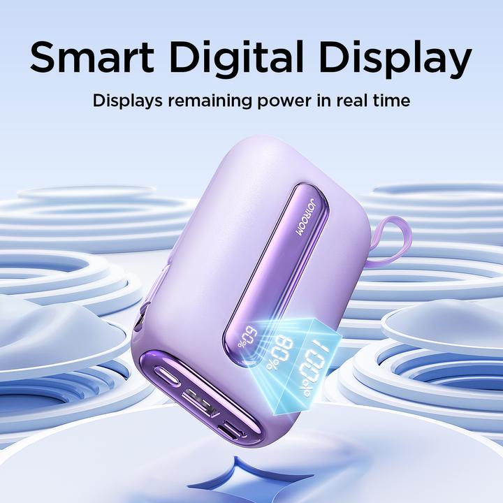 Actual product image Joyroom Powerbank JR-L012 Plus,20000mAh, 22.5W (Purple) (20000 mAh, 22.50 Wh)