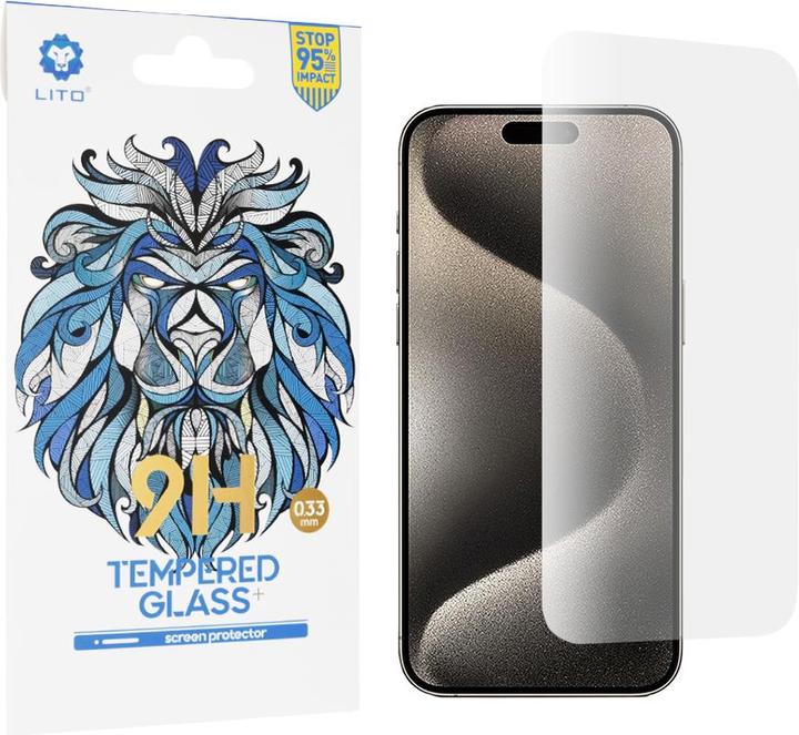 Actual product image Lito - 2.5D Classic Glass - iPhone 15 Pro Max - Clear (Apple iPhone 15 Pro Max)