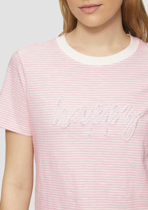 Actual product image S.Oliver T-Shirt Streifenshirt mit Schmuckperlen (40)