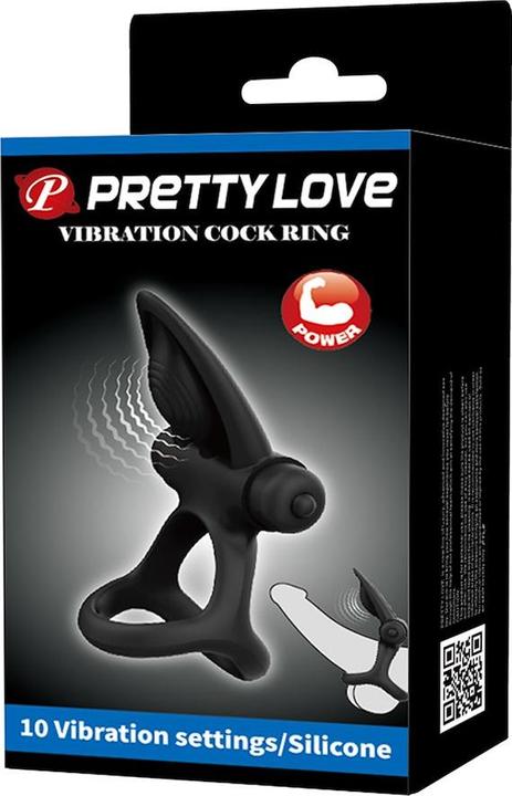 Produktbild Pretty Love Vibrationsring 10 Vibrationen Schwarzes Silikon