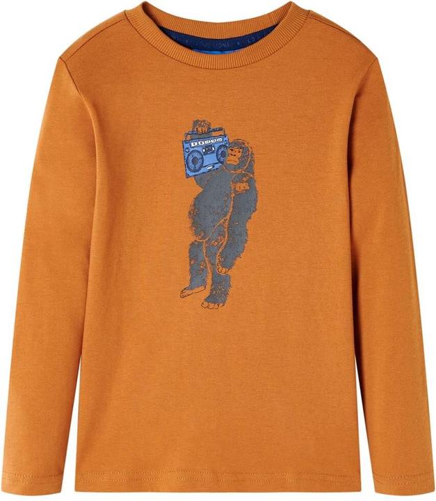 Produktbild vidaXL Kinder-Langarmshirt Dunkelocker 140,Material: 100 (140)